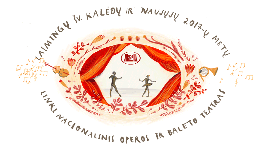 Greeting card for the Lithuanian National Opera